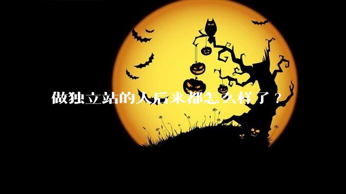 做独立站的人后来都怎么样了?