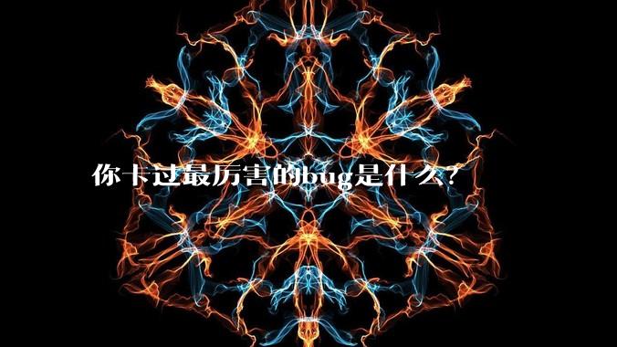 你卡过最厉害的bug是什么？