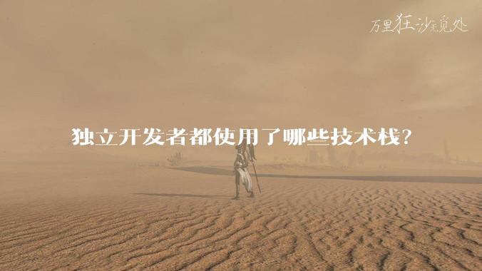 独立开发者都使用了哪些技术栈？