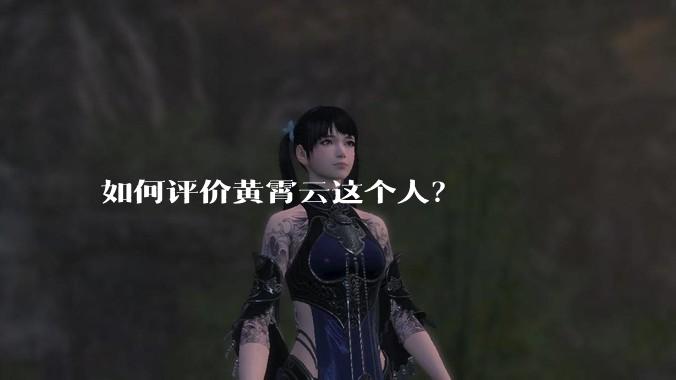 如何评价黄霄云这个人？